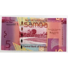 SAMOA 2008 . FIVE 5 TALA BANKNOTE